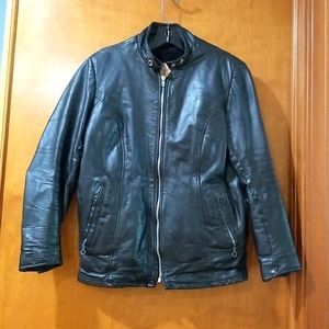 Womens Leather Biker Jacket Size 12